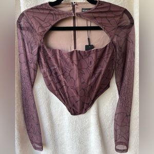 BNWT FASHION NOVA | WOMEN’S CORSET LONG SLEEVE TOP | SIZE XS